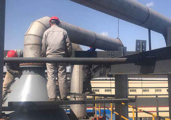 三效蒸發器施工現場安裝（zhuāng）實景